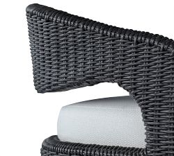 Encinitas Wicker Outdoor Curved Dining Armchair