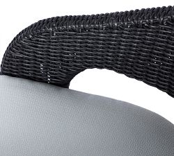 Encinitas Wicker Outdoor Curved Dining Armchair