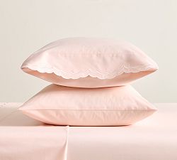 Cynthia Rowley Scalloped Embroidered Pillowcases - Set of 2