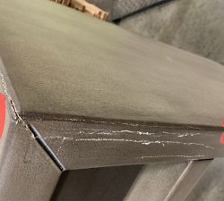 Open Box: Byron Waterfall Grand Console Table (84") - Mason Gray