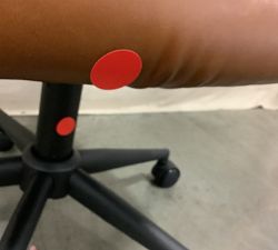 Open Box: Carson Swivel Desk Chair - egan Leather Chestnut, Black