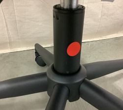 Open Box: Carson Swivel Desk Chair - egan Leather Chestnut, Black