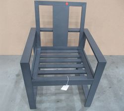 Open Box: Indio Metal Dining Arm Chair Frame - Slate