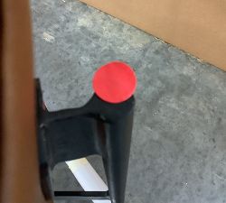 Open Box: Maison Leather Counter Stool (24") - Statesville Pebble, Antique Bronze