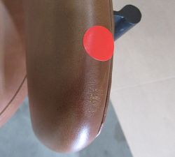 Open Box: Maison Leather Low Back Swivel Counter Stool (24") - Vintage Caramel, Bronze