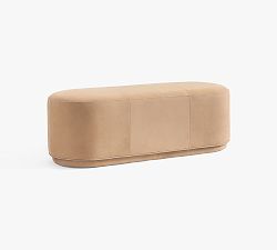 Open Box: Jake Fully Leather Bench (56") - Nubuck Wheat
