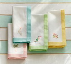 Cynthia Rowley Border Icon Napkins - Mixed Set of 4