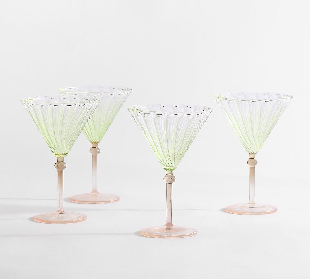 Cynthia Rowley Ombre Martini Glasses - Set of 4 - Set of 4 - Multi
