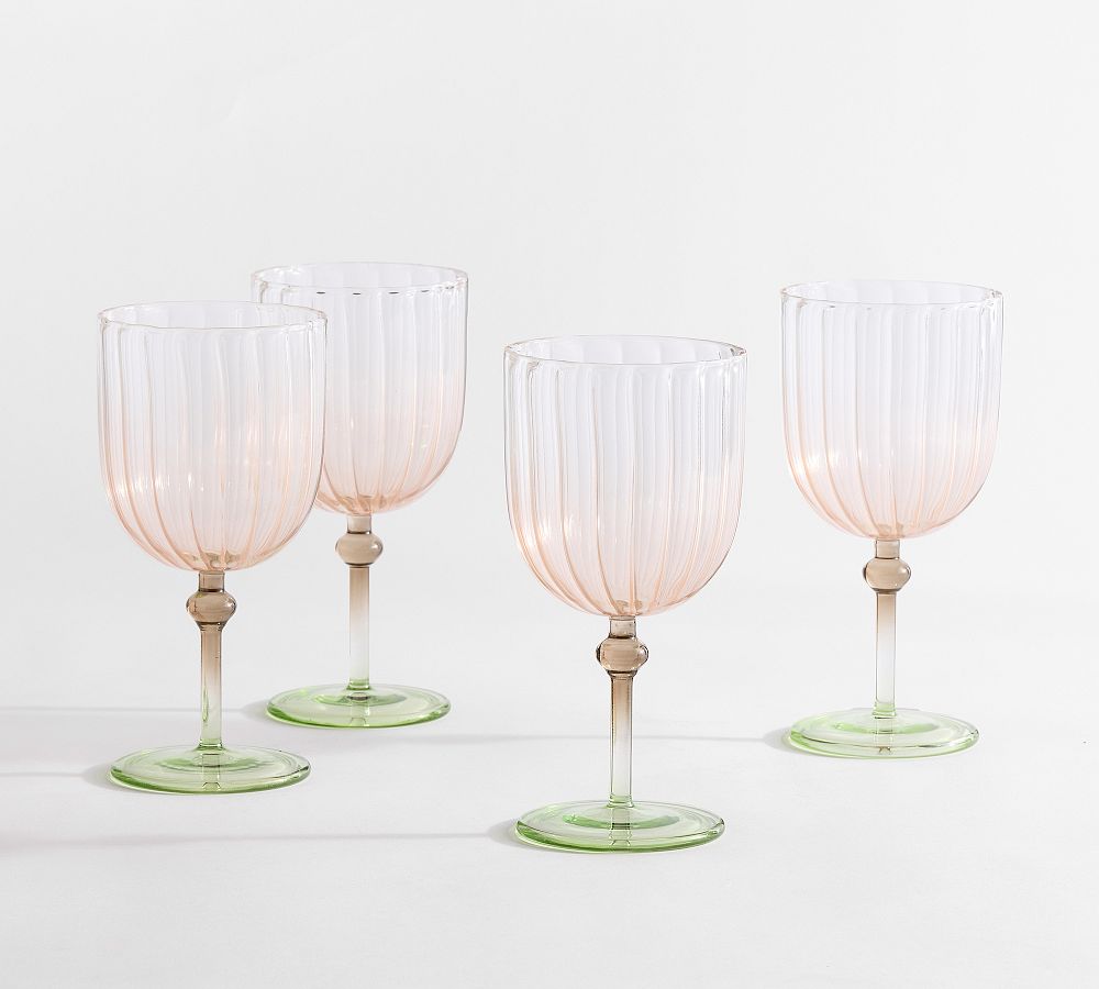 Cynthia Rowley Ombre Wine Glasses - Set of 4 - Set of 4 - Multi