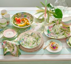 Cynthia Rowley Tropical Toucan Stoneware Dinner Plates - Set of 4