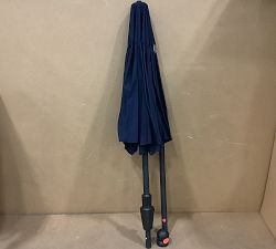 Open Box: 6' Round Outdoor Patio Umbrella, Rustproof Aluminum Tilt Frame - Sunbrella® Navy, Black