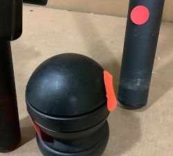 Open Box: 6' Round Outdoor Patio Umbrella, Rustproof Aluminum Tilt Frame - Sunbrella® Navy, Black