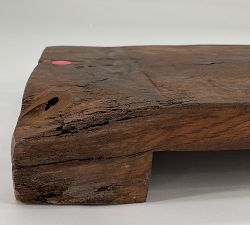 Open Box: Found Reclaimed Wood Pedestal Tray - Brown
