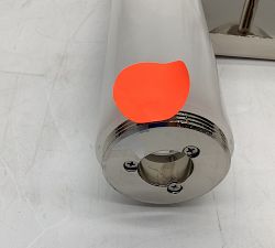 Open Box: Frances Alabaster Double Tube Sconce (22") - Polished Nickel