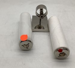 Open Box: Frances Alabaster Double Tube Sconce (22") - Polished Nickel