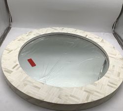 Open Box: Larsen Bone Round Mirror - Natural