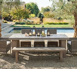 Get the Look: Abbott Concrete &amp; Acacia Chunky Leg Outdoor Dining Table + Huntington Chair