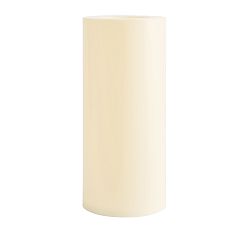 Open Box: Standard Flameless Outdoor Pillar Candle, 8" x 18" - Ivory