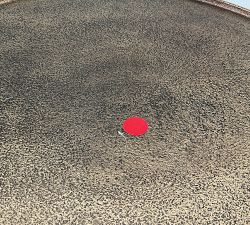 Open Box: Antiqued Metal Tray, Round (21"Diam) - Gold