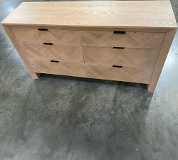 Open Box: Blair Herringbone 6-Drawer Wide Dresser (62.5") - Shoreline