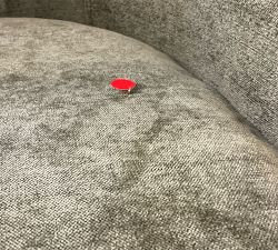 Open Box: Carson Upholstered Swivel Desk Chair - Rustic Chenille Dark Moss