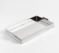 Open Box: Daphne Rectangle Tray, Medium (20"W) - Silver