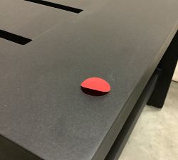 Open Box: Malibu Metal Square Outdoor Side Table (24") - Black