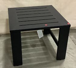 Open Box: Malibu Metal Square Outdoor Side Table (24") - Black