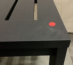 Open Box: Malibu Metal Square Outdoor Side Table (24") - Black