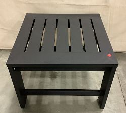 Open Box: Malibu Metal Square Outdoor Side Table (24") - Black