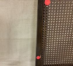 Open Box: Monty Cane Dining Chair - Performance Boucle Oatmeal, Vintage Amber