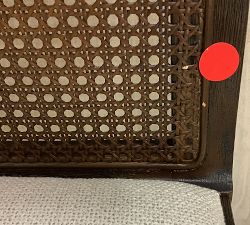 Open Box: Monty Cane Dining Chair - Performance Boucle Oatmeal, Vintage Amber