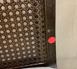 Open Box: Monty Cane Dining Chair - Performance Boucle Oatmeal, Vintage Amber