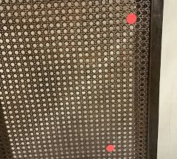 Open Box: Monty Cane Dining Chair - Performance Boucle Oatmeal, Vintage Amber