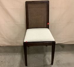 Open Box: Monty Cane Dining Chair - Performance Boucle Oatmeal, Vintage Amber