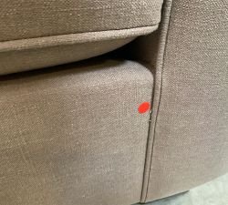 Open Box: PB Comfort Roll Arm Grand Sofa (92"), 2X1, Memory Foam Cushions - Performance Rustic Linen Walnut