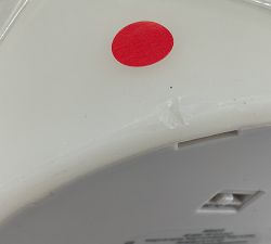 Open Box: Premium Flickering Flameless Wax Pillar Candle (6" x 10") - White