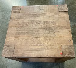 Open Box: Rockport Rectangular Reclaimed Wood Side Table (24") - Cocoa Brown