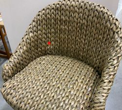 Open Box: Seagrass Bucket Swivel Counter Stool (27") - Gray Wash