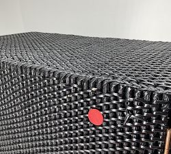 Open Box: Tava Handwoven Rattan Rectangular Hinged Hamper - Espresso