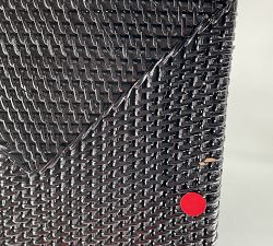 Open Box: Tava Handwoven Rattan Rectangular Hinged Hamper - Espresso