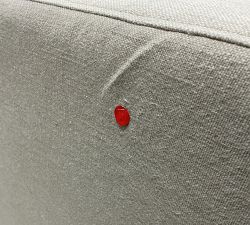 Open Box: Westwood Square Arm Deep Seat Left Armchair - Performance Rustic Linen Parchment