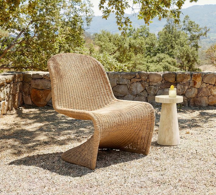 Encinitas Wicker Outdoor Lounge Chair | Pottery Barn
