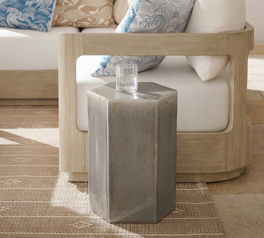 Croft Ceramic Outdoor Side Table | Pottery Barn