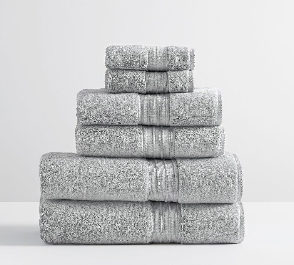 Hydrocotton Towel Bundles - Heathered Gray, Set of 6