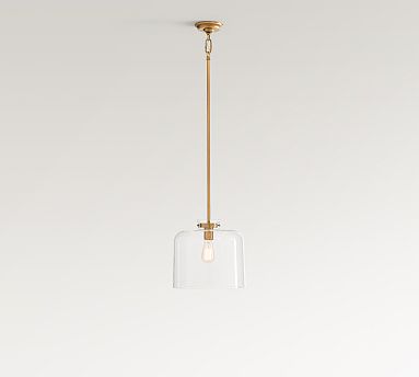 Pottery Barn ガラス/天井照明　① Anderson Clear Glass Dome Pendant (12