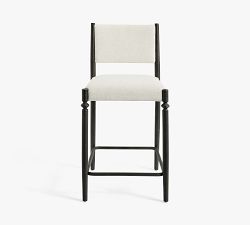 Estelle Upholstered Metal Stool