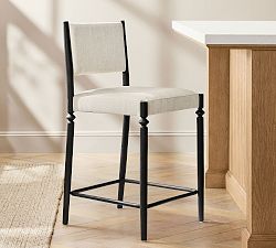 Estelle Upholstered Metal Stool