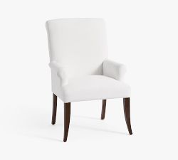 PB Comfort Roll Upholstered Dining Armchair