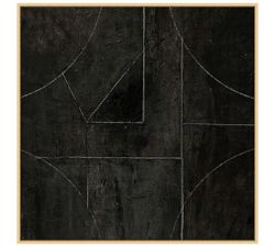 Noir Grid Framed Canvas